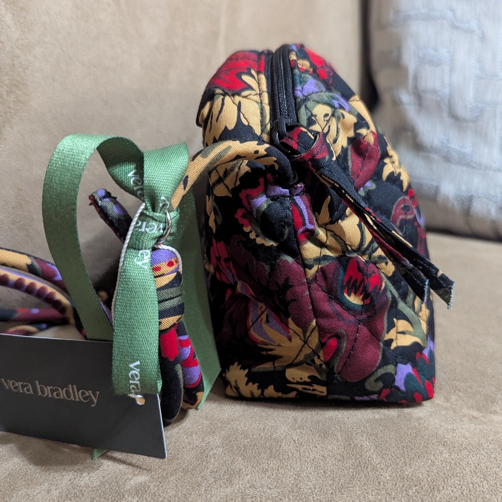 Vera Bradley Black and Red Floral Crossbody Bag - Picture 3 of 7